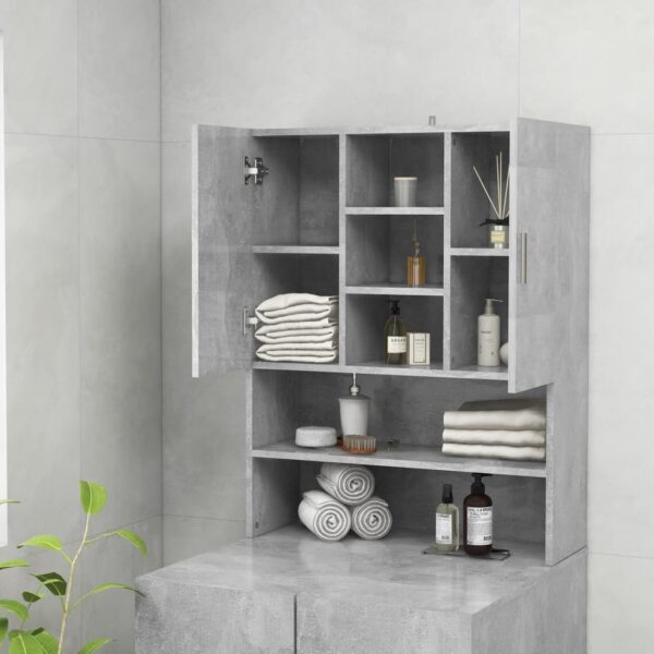 Mobile per Lavatrice Grigio Cemento 70,5x25,5x90 cm - immagine 7