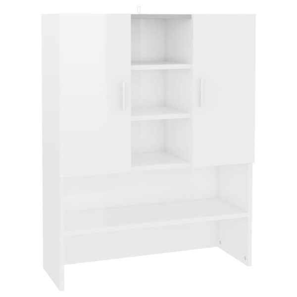 Mobile per Lavatrice Bianco Lucido 70,5x25,5x90 cm - immagine 2