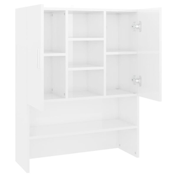 Mobile per Lavatrice Bianco Lucido 70,5x25,5x90 cm - immagine 5