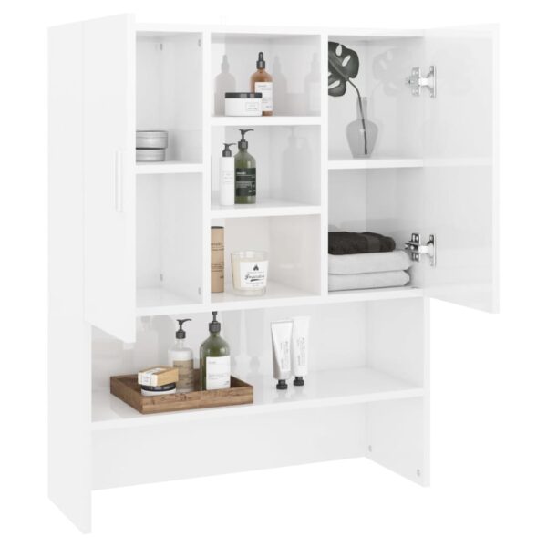 Mobile per Lavatrice Bianco Lucido 70,5x25,5x90 cm - immagine 6