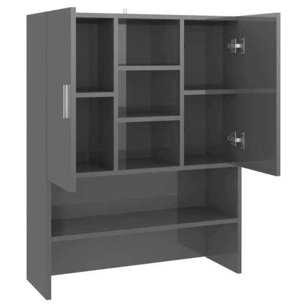 Mobile per Lavatrice Grigio Lucido 70,5x25,5x90 cm - immagine 5