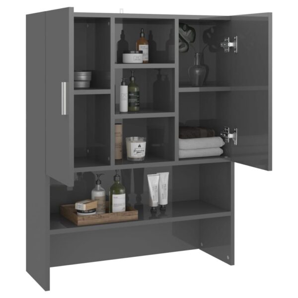 Mobile per Lavatrice Grigio Lucido 70,5x25,5x90 cm - immagine 6