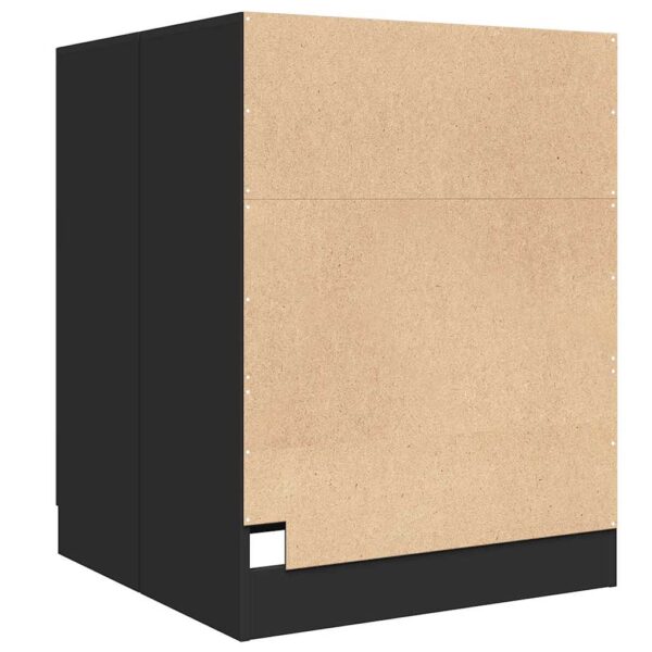 Mobile per Lavatrice Nero 71x71,5x91,5 cm - immagine 6