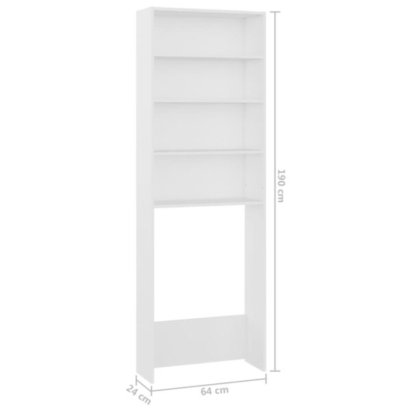 Mobile per Lavatrice Bianco 64x24x190 cm - immagine 8