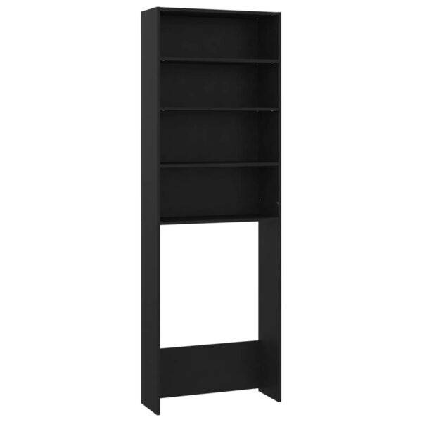 Mobile per Lavatrice Nero 64x24x190 cm - immagine 2