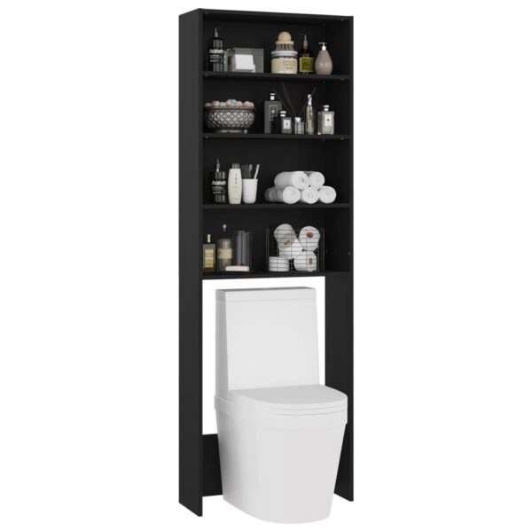 Mobile per Lavatrice Nero 64x24x190 cm - immagine 6