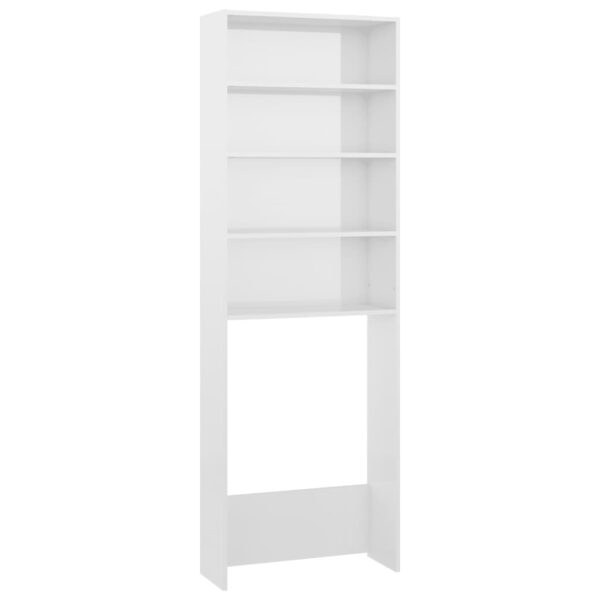 Mobile per Lavatrice Bianco Lucido 64x24x190 cm - immagine 2