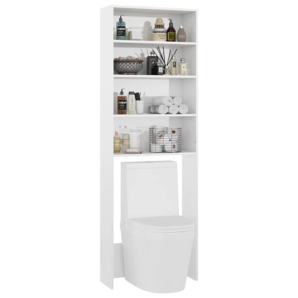 Mobile per Lavatrice Bianco Lucido 64x24x190 cm - immagine 6