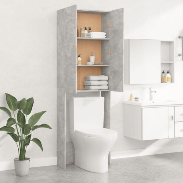 Mobile per Lavatrice Grigio Cemento 64x25,5x190 cm - immagine 8