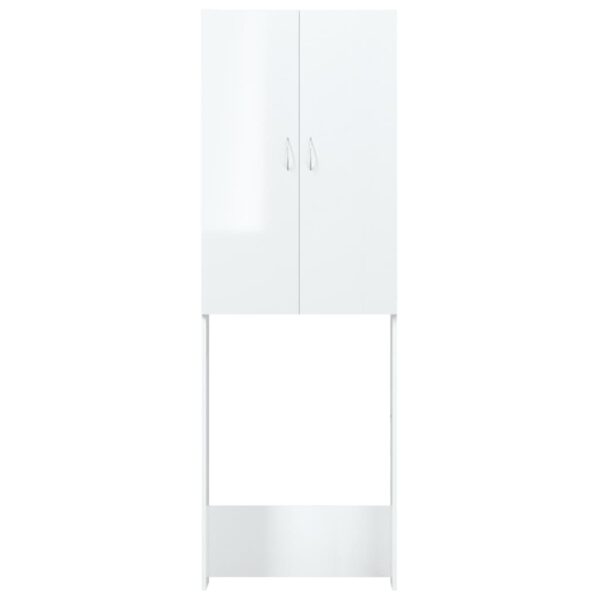 Mobile per Lavatrice Bianco Lucido 64x25,5x190 cm - immagine 3