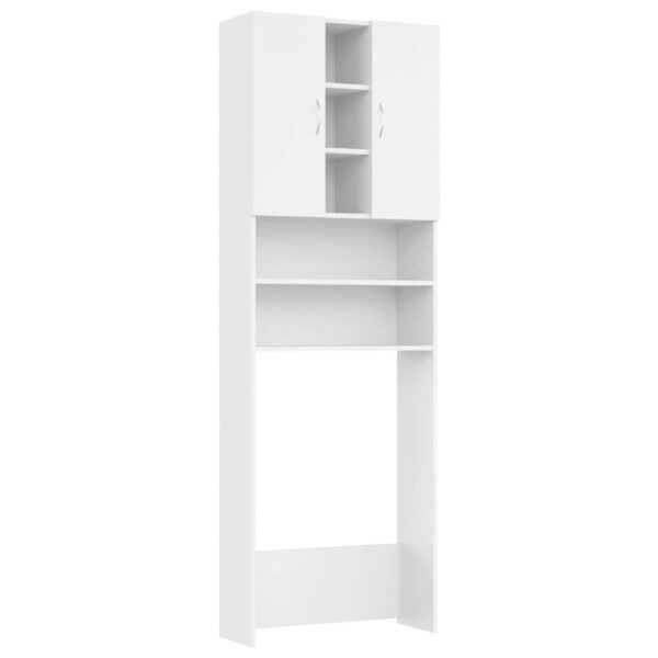 Mobile per Lavatrice Bianco 64x25,5x190 cm - immagine 2