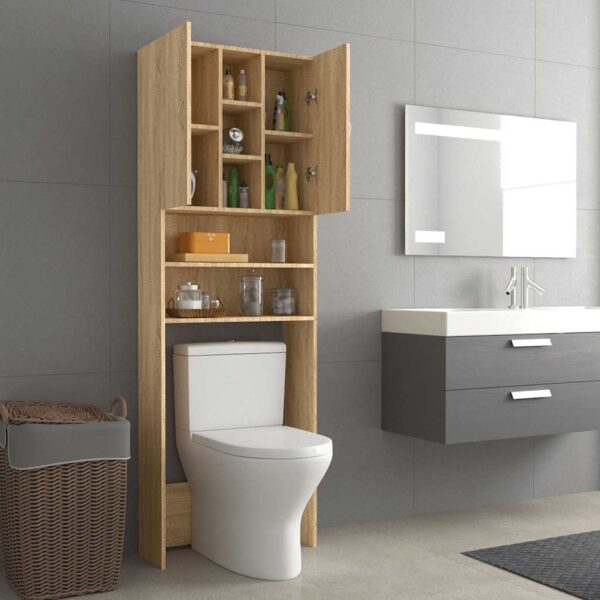 Mobile per Lavatrice Rovere Sonoma 64x25,5x190 cm - immagine 8