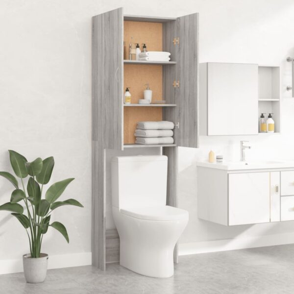 Mobile per Lavatrice Grigio Sonoma 64x25,5x190 cm - immagine 4