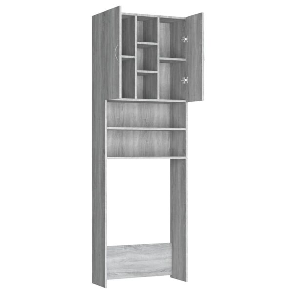 Mobile per Lavatrice Grigio Sonoma 64x25,5x190 cm - immagine 7