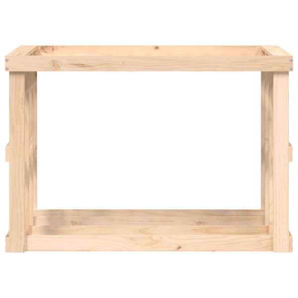 Portaceppi da Esterno 108x52x74 cm Legno Massello di Pino - immagine 5