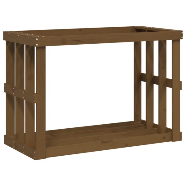 Portaceppi da Esterno Miele 108x52x74 cm Legno Massello di Pino - immagine 2