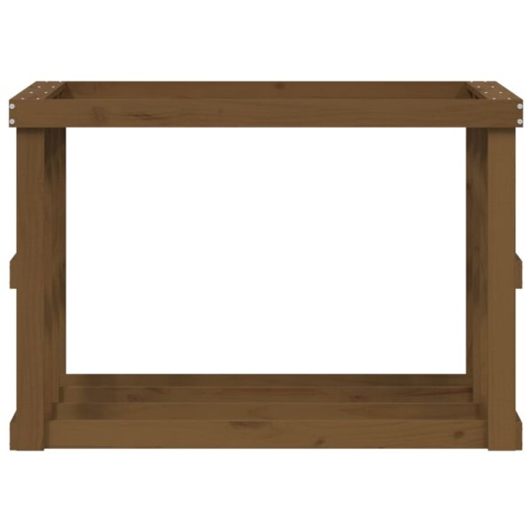 Portaceppi da Esterno Miele 108x52x74 cm Legno Massello di Pino - immagine 5