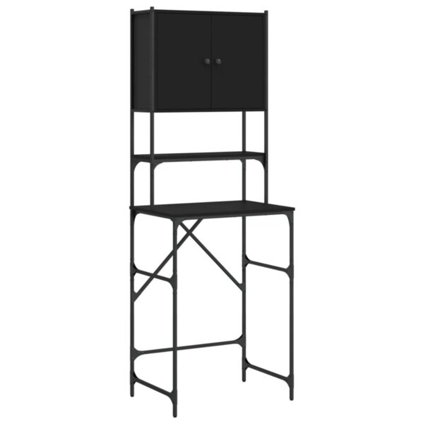 Mobile per Lavatrice Nero 68x48,5x194 cm - immagine 2