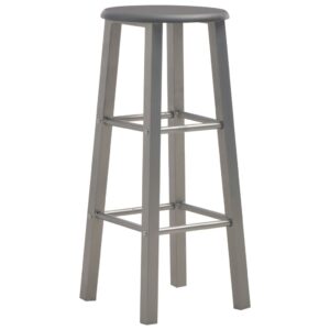 Set da Bar 3 pz in Legno e Acciaio Antracite