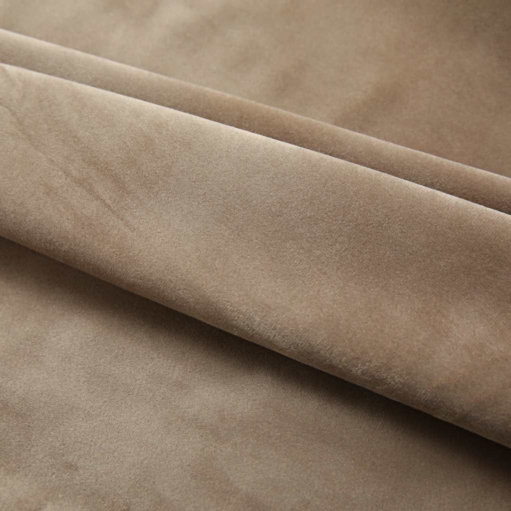 Tende Oscuranti con Ganci 2 pz Beige in Velluto 140x175 cm - immagine 3