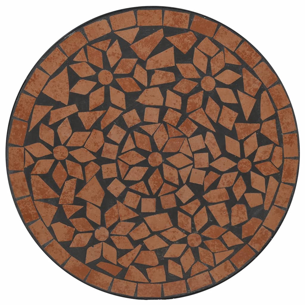 Tavolo da Bistrò a Mosaico Terracotta Ø50x70 cm in Ceramica - immagine 6
