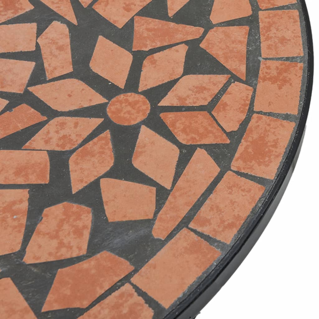 Tavolo da Bistrò a Mosaico Terracotta Ø50x70 cm in Ceramica - immagine 7