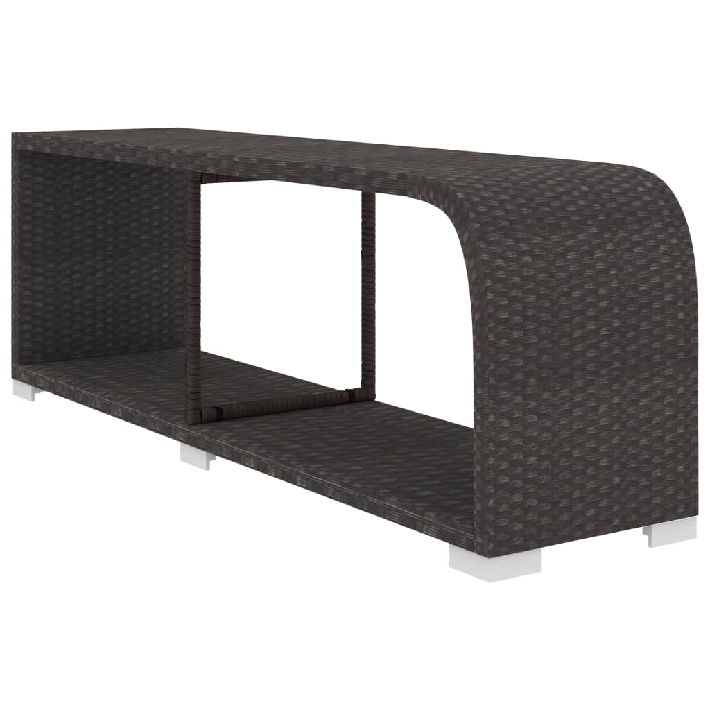 Set Divani da Giardino 10 pz con Cuscini in Polyrattan Nero - immagine 8