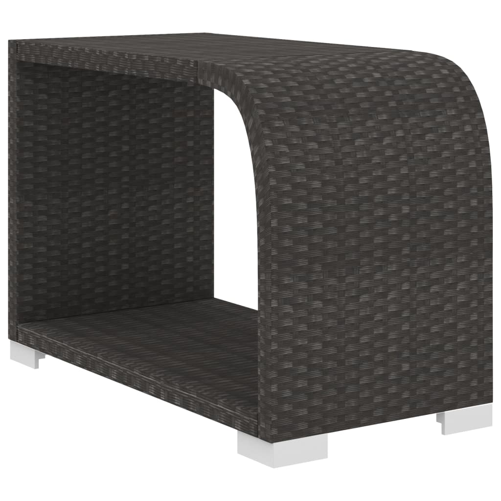 Set Divani da Giardino 10 pz con Cuscini in Polyrattan Nero - immagine 9