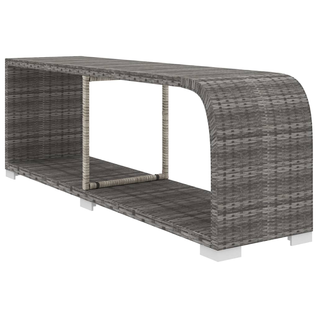 Set Divani da Giardino 11 pz con Cuscini in Polyrattan Grigio - immagine 6