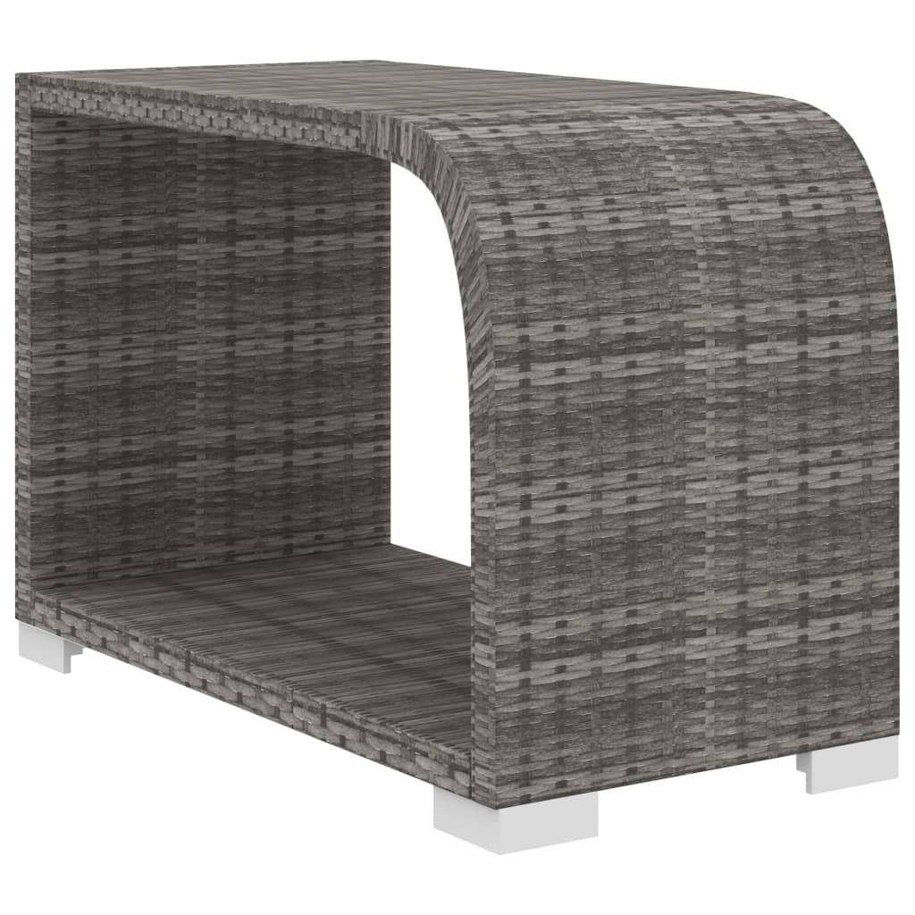 Set Divani da Giardino 11 pz con Cuscini in Polyrattan Grigio - immagine 7
