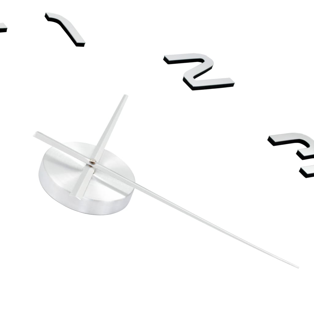 Orologio da Parete 3D in Stile Moderno 100cm XXL Argento - immagine 4