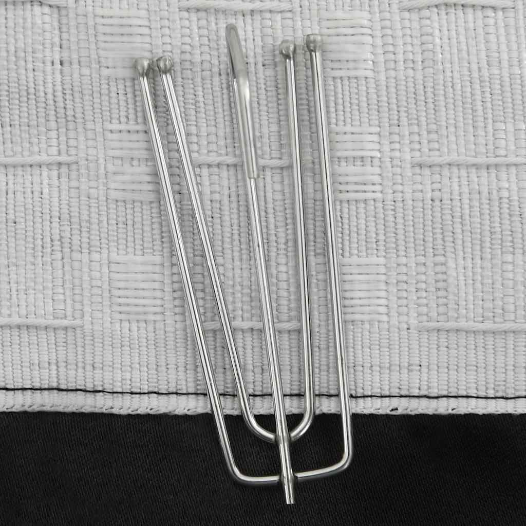 Tende Oscuranti con Ganci Effetto Lino 2 pz Nere 140x175 cm - immagine 4