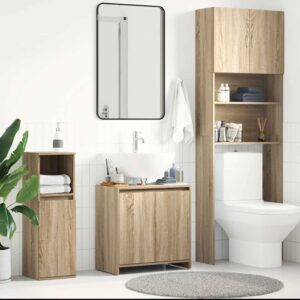Mobile da Bagno Rovere Sonoma 60x33x61 cm Legno Multistrato
