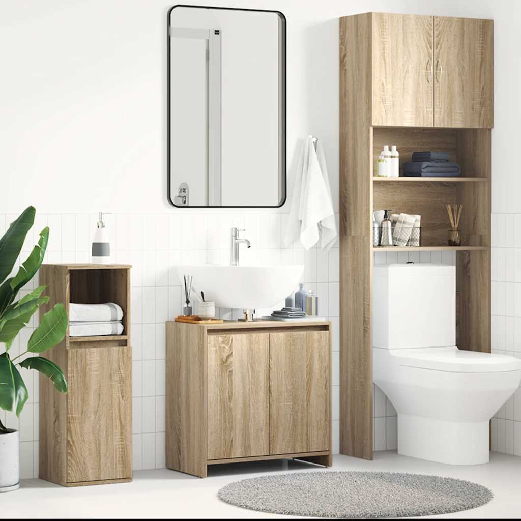 Mobile da Bagno Rovere Sonoma 60x33x61 cm Legno Multistrato