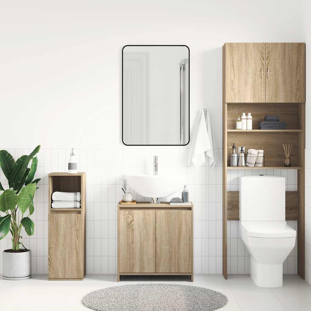 Mobile da Bagno Rovere Sonoma 60x33x61 cm Legno Multistrato - immagine 3