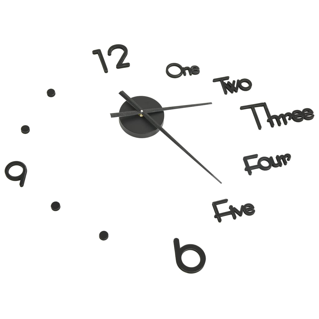 Orologio da Parete 3D Design Moderno Nero 100 cm XXL - immagine 3