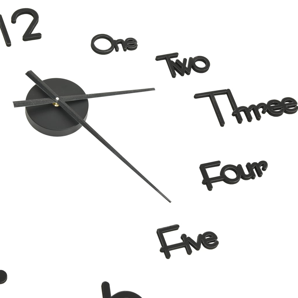 Orologio da Parete 3D Design Moderno Nero 100 cm XXL - immagine 4