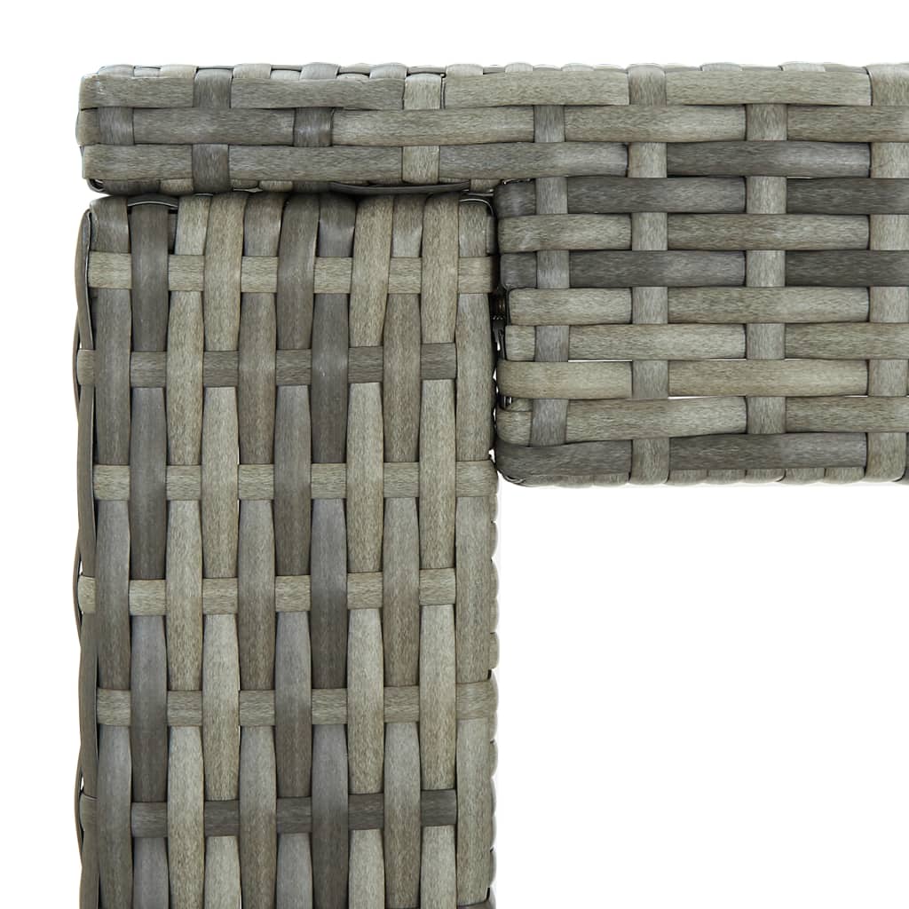 Tavolo da Bar da Giardino Grigio 60,5x60,5x110,5 cm Polyrattan - immagine 5