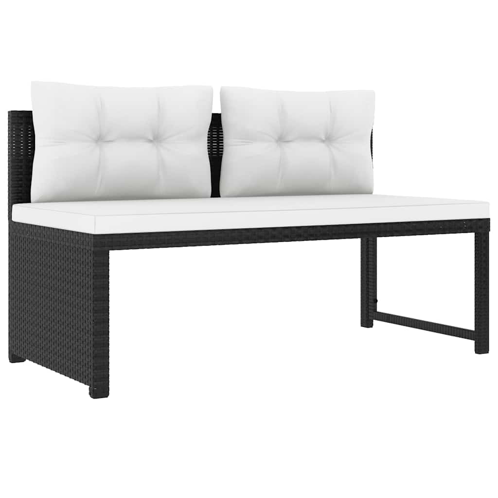 Set Divani da Giardino 4 pz in Polyrattan Nero - immagine 6
