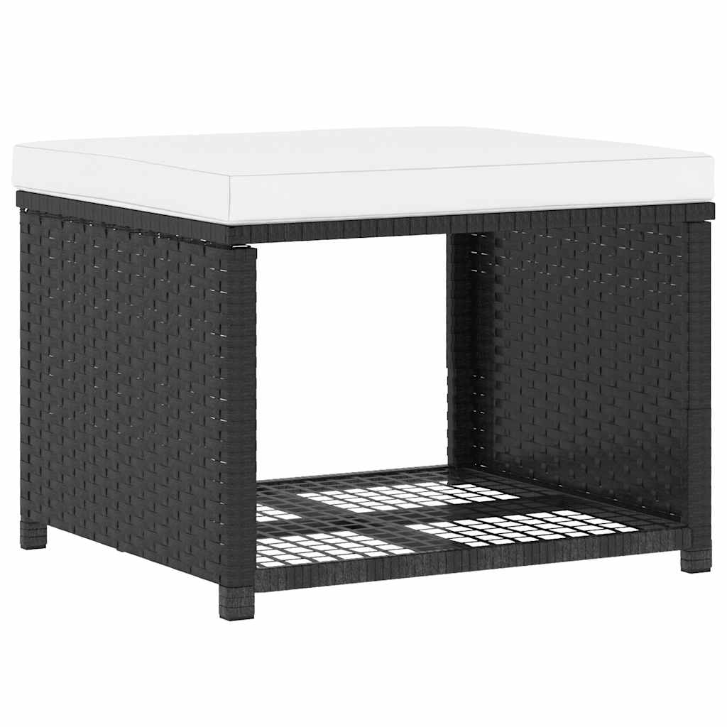 Set Divani da Giardino 4 pz in Polyrattan Nero - immagine 7