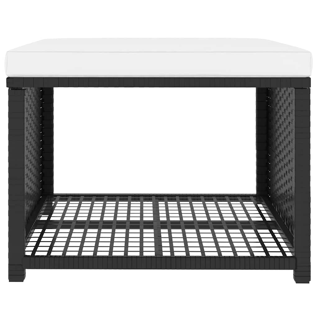 Set Divani da Giardino 4 pz in Polyrattan Nero - immagine 8