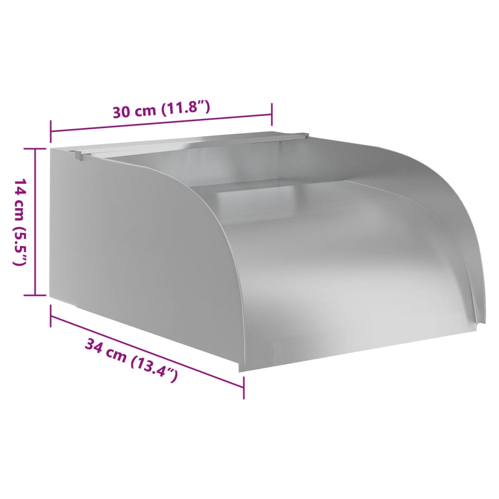 Cascata con LED 30x34x14 cm in Acciaio Inox 304 - immagine 9