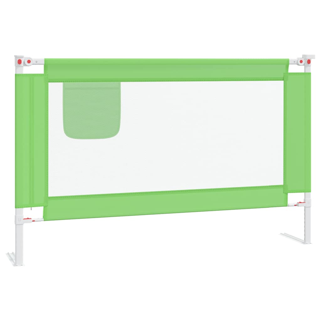 Sponda Letto di Sicurezza per Bambini Verde 120x25cm in Tessuto - immagine 2