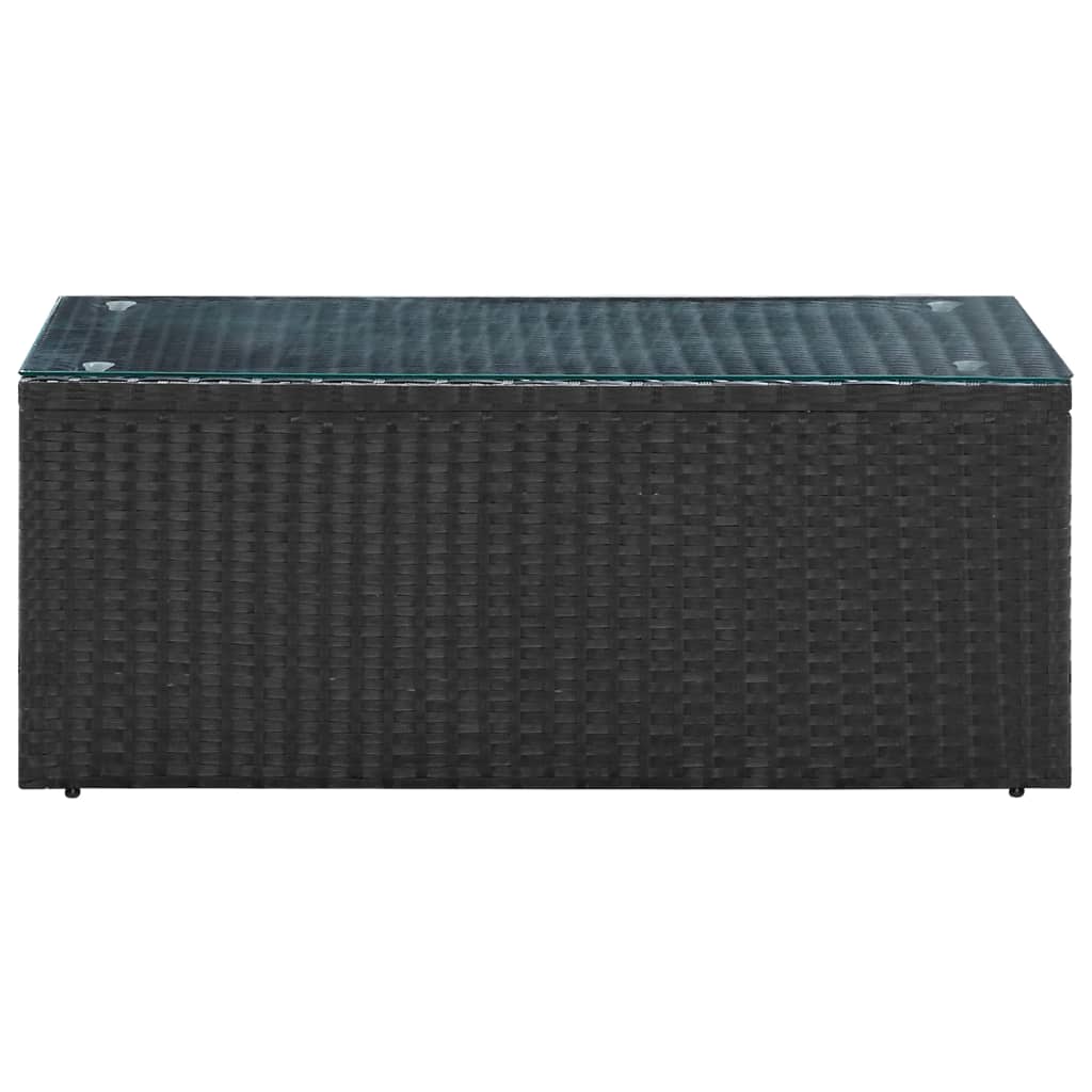 Set Divani da Giardino 4 pz Nero con Cuscini in Polyrattan - immagine 7