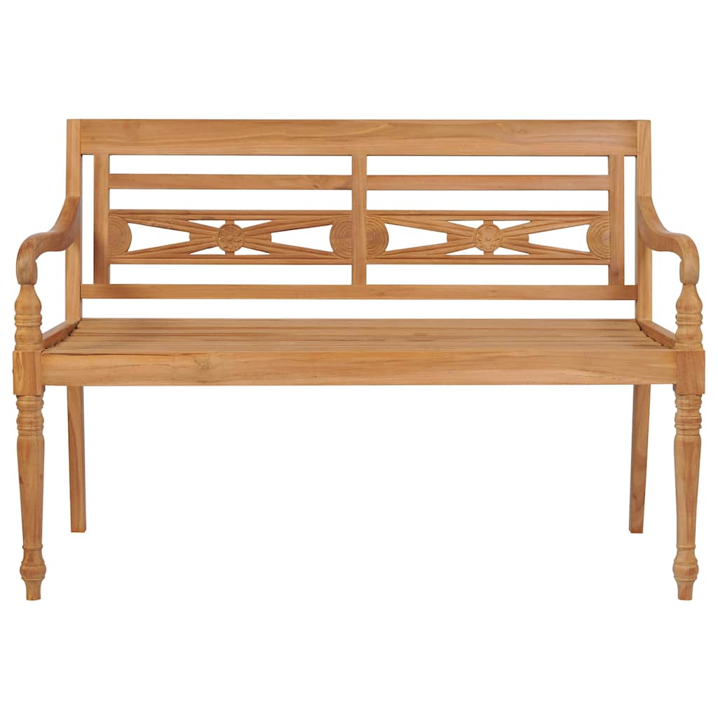 Panca Batavia con Cuscino Nero 120 cm in Massello di Teak - immagine 3