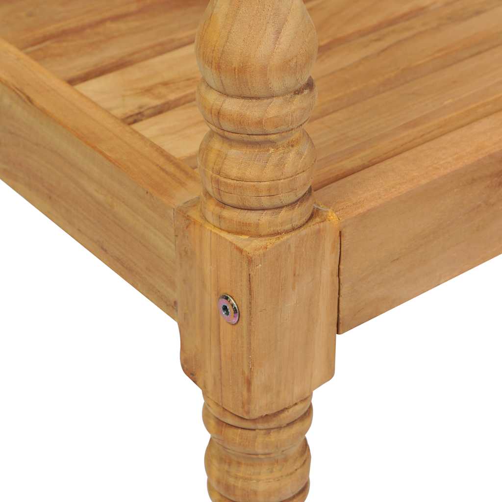 Panca Batavia con Cuscino Nero 120 cm in Massello di Teak - immagine 5