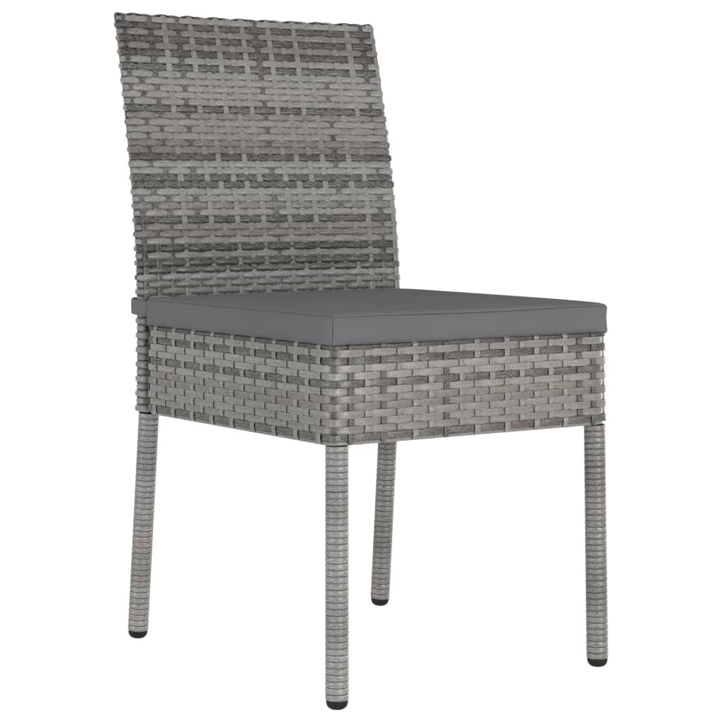 Set da Pranzo da Giardino 5 pz in Polyrattan Grigio - immagine 6
