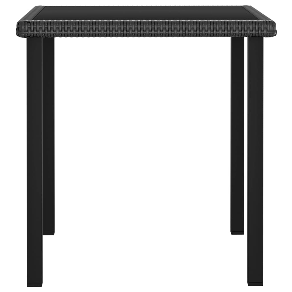 Set da Pranzo da Giardino 3 pz in Polyrattan Nero - immagine 4