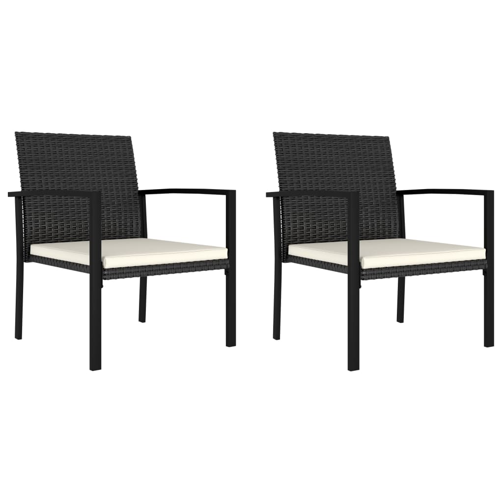 Set da Pranzo da Giardino 3 pz in Polyrattan Nero - immagine 6