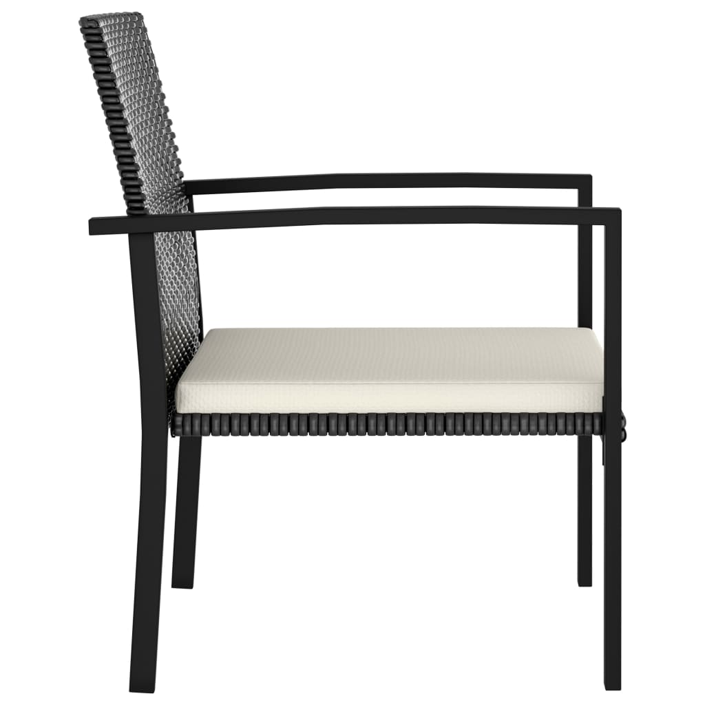 Set da Pranzo da Giardino 3 pz in Polyrattan Nero - immagine 8